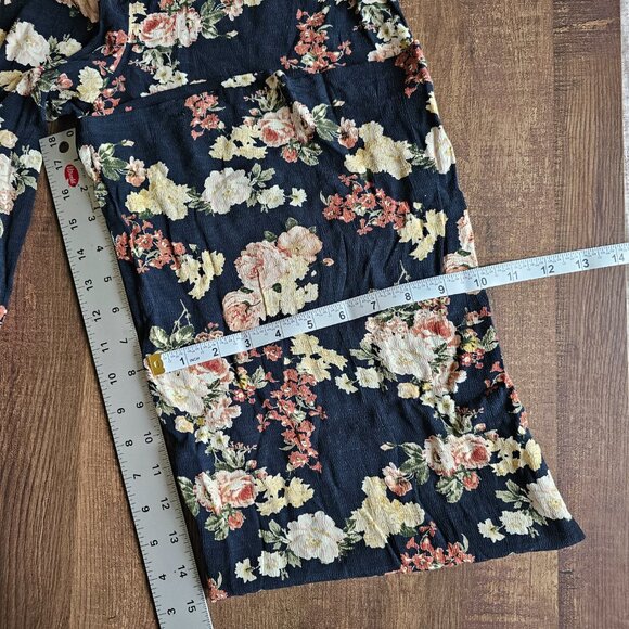 Zara Floral Jumpsuit Ruffle Shoulder Tie Back Wide Leg Floral Print, S, Multi - Picture 6 of 12